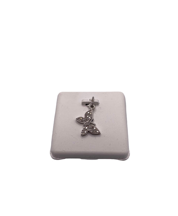 1/5 CTW 925 Sterling Silver Diamond Charm