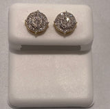 Genuine 10KT Gold 0.2 CTW Diamond Earrings