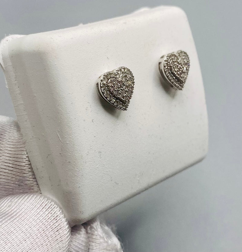 Genuine 10 KT Gold Diamond Earrings 0.5 CTW