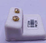 Genuine 10KT Gold 0.06 CTW Diamond Earrings