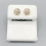 Genuine 10KT Gold & 0.20 CTW Octagon Diamond Earrings