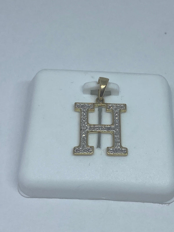 Real 10kt Gold & 0.73CTW Diamond Letter Charm