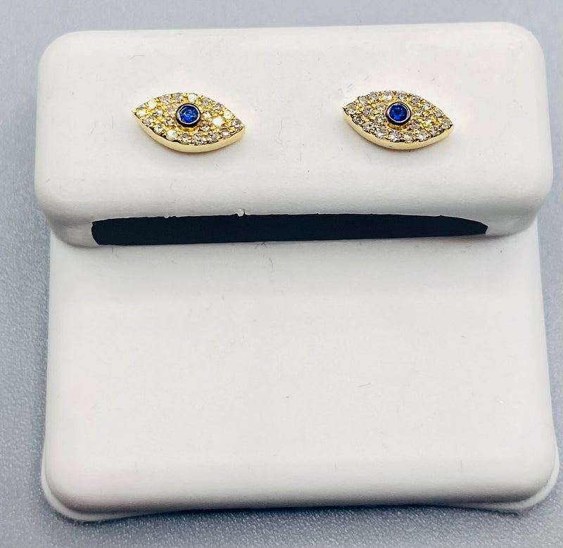 Genuine 10KT Gold & 0.14 CTW Diamond Earrings