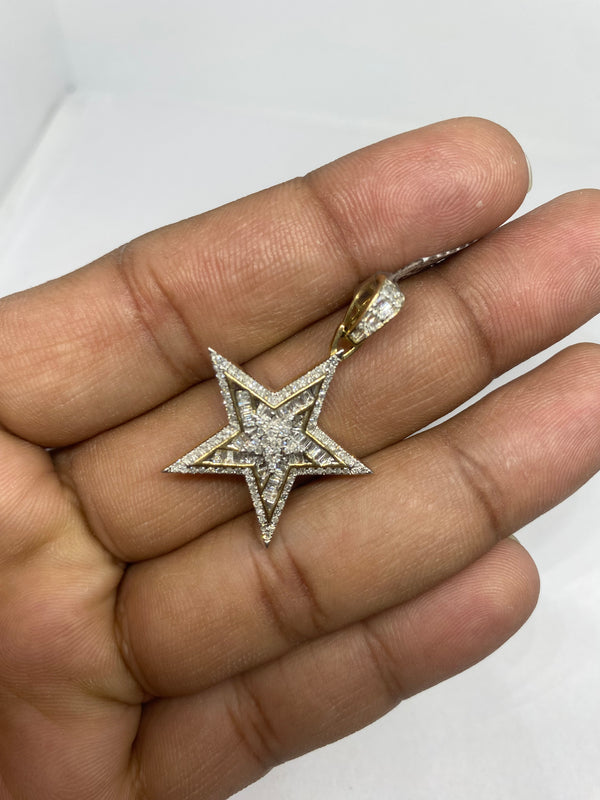 Real 10KT Gold & 0.60CTW Diamond “STAR” Charm