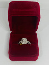 Real 10KT White Gold & 0.60CTW Diamond Lady Ring