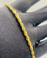 Real 10K Gold 4mmModern Style Rope Chain