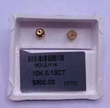 Genuine 10KT Gold 0.13 CTW Diamond Earrings