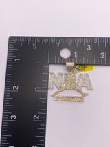 Real 10KT Gold with 1.40 CTW Diamond “NBA” charm