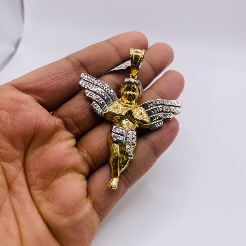 Real 10KT Gold Angel Charm