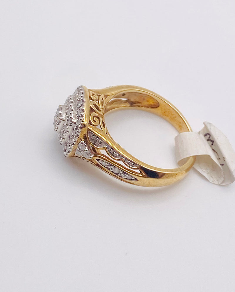 Real 10KT Gold & 0.70CTW Diamond Ladies Ring