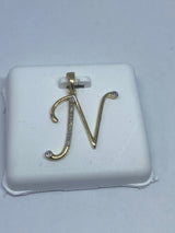 Genuine 10kt Gold & 0.73CTW Diamond Letter Charm