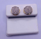 Genuine 10KT Gold  0.32CTW Diamond Earrings