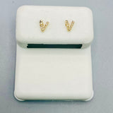 Genuine 14KT Gold & 0.029 CTW Diamond earrings