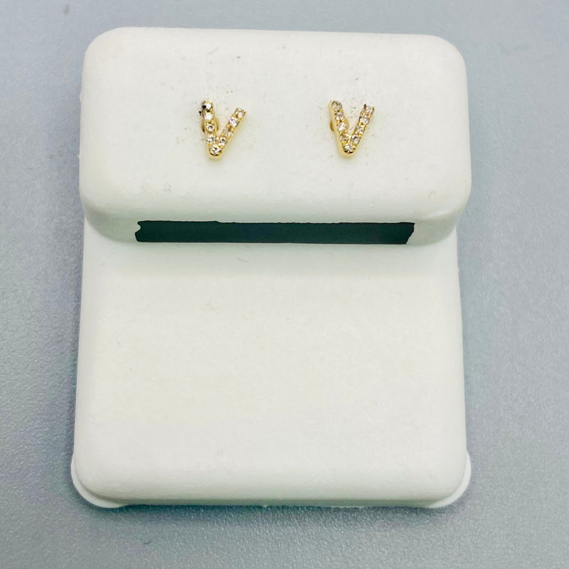 Genuine 14KT Gold & 0.029 CTW Diamond earrings