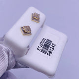 Genuine 10KT Gold 0.08 CTW Diamond Earrings