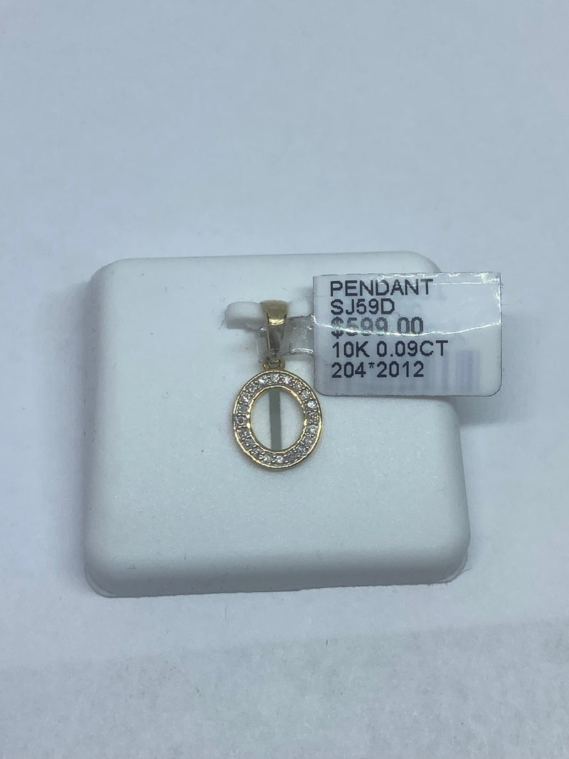 Real 10kt Gold & 0.73CTW Diamond Letter Charm