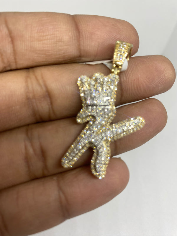 Real 10KT Gold & 0.73 CTW Diamond King Charm