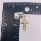 Real 10KT Gold with 0.25 CTW Diamond “Cross” Charm