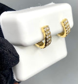 Genuine 10KT Gold 0.80 CTW Diamond Earrings