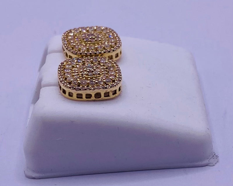 Genuine 10KT Gold 0.69 CTW Diamond Earrings