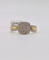 Real 10KT Gold & 0.15CTW Diamond Ladies Ring