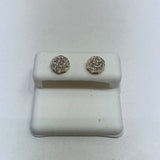 Real 10KT Gold & 0.17CTW Diamond Earrings