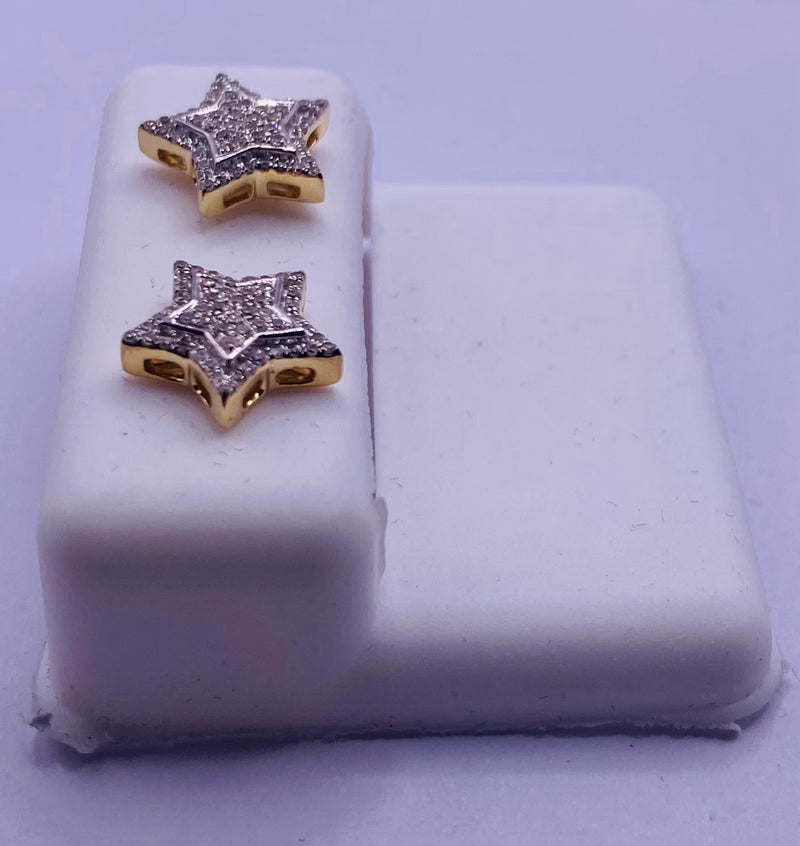 Genuine 10KT Gold 0.24CTW Diamond Earrings