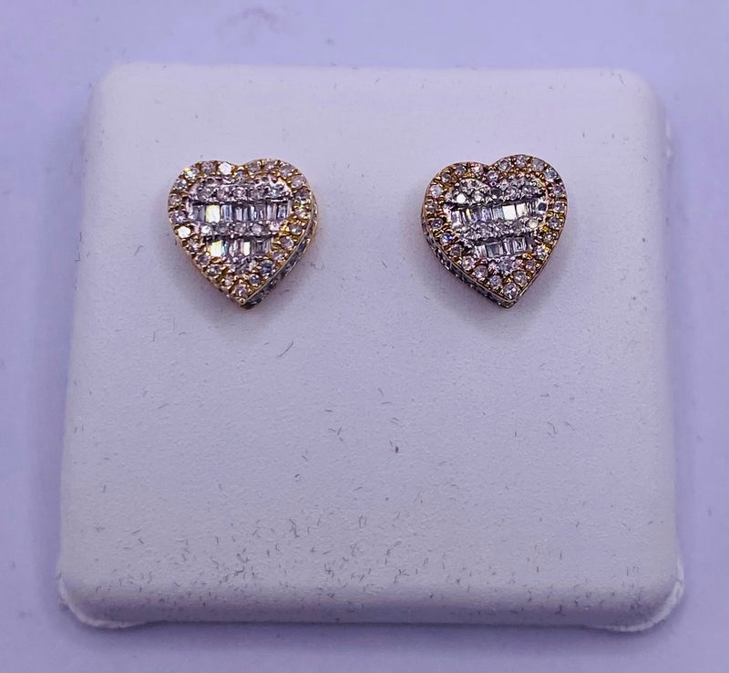 Genuine 10KT Gold 0.5 CTW Diamond Earrings