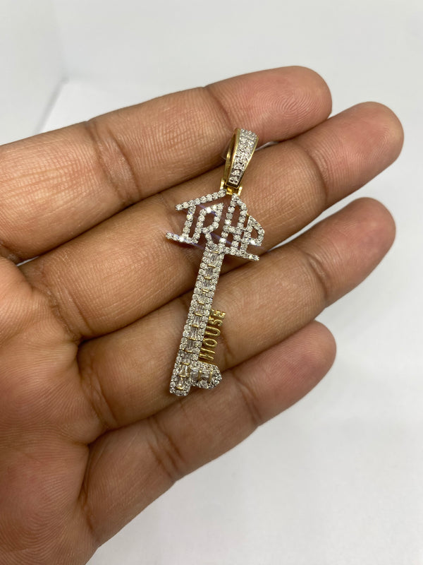 Real 10KT Gold & 0.86CTW Diamond’TRAP HOUSE’ Charm