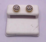 Genuine 10KT Gold & 0.38 CTW Diamond circle/ Round shaped Earrings