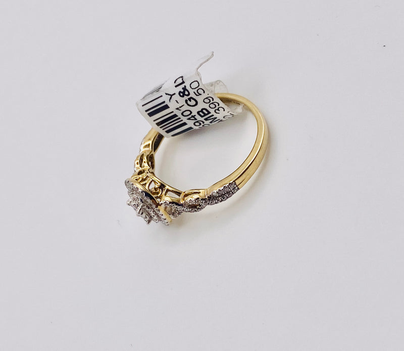 Real 10KT Gold & 0.33CTW Diamond Ladies Ring