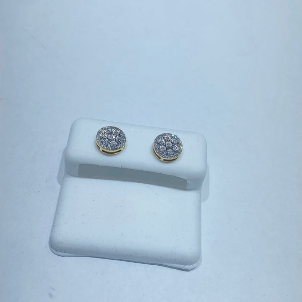 Real 10KT Gold & 0.2CTW Diamond Earrings