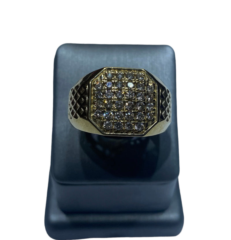 Real 10KT Gold & 1.0CTW Diamond Men Ring