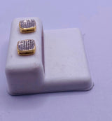 Genuine 10KT Gold 0.24 CTW Diamond Earrings