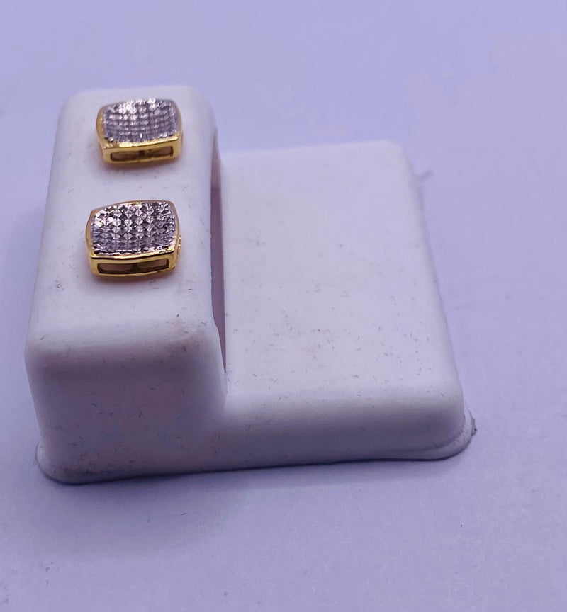 Genuine 10KT Gold 0.24 CTW Diamond Earrings