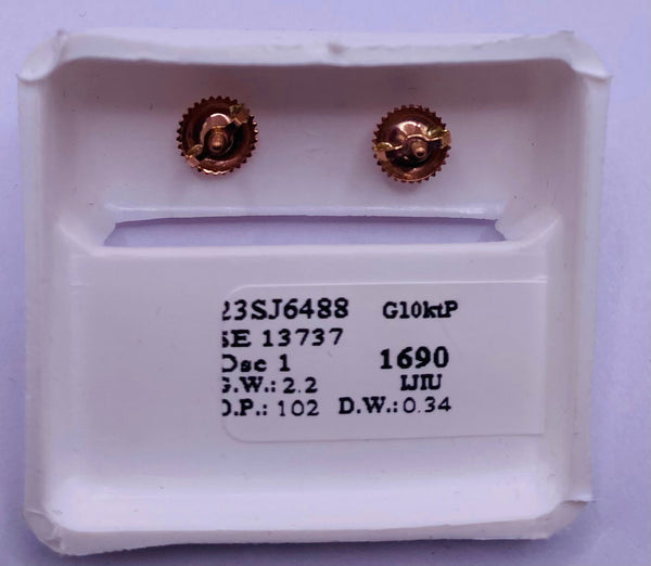 Genuine 10KT Rose Gold  CTW Diamond Earrings