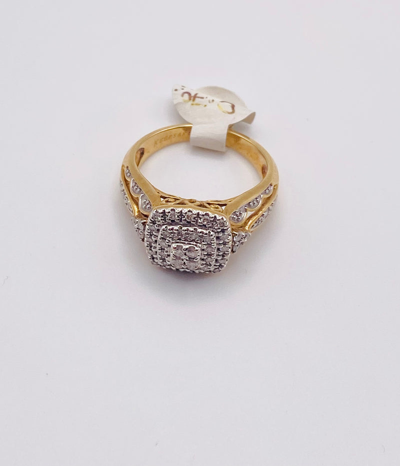 Real 10KT Gold & 0.70CTW Diamond Ladies Ring