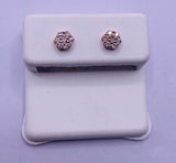 Genuine 14KT Rose Gold 0.25 CTW Diamond Earrings