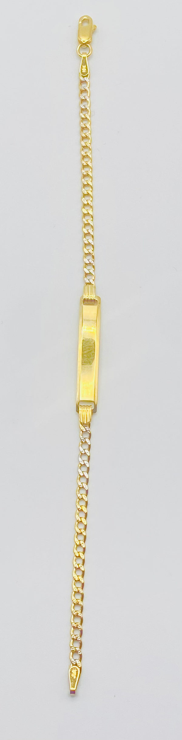 10 KT Gold Baby Bracelet With Diamond Cuts