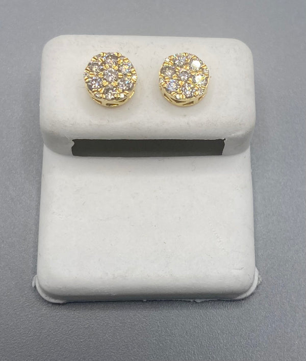 Genuine 10KT Gold Diamond Earrings 0.50 CTW