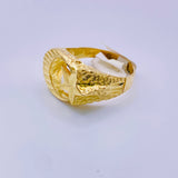 Real 10kt Gold Moon and Star Men’s Gold Ring