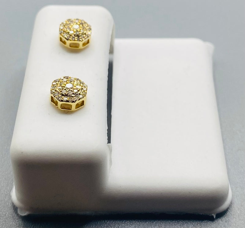 Genuine 10KT Gold & 0.20 CTW Diamond Earrings