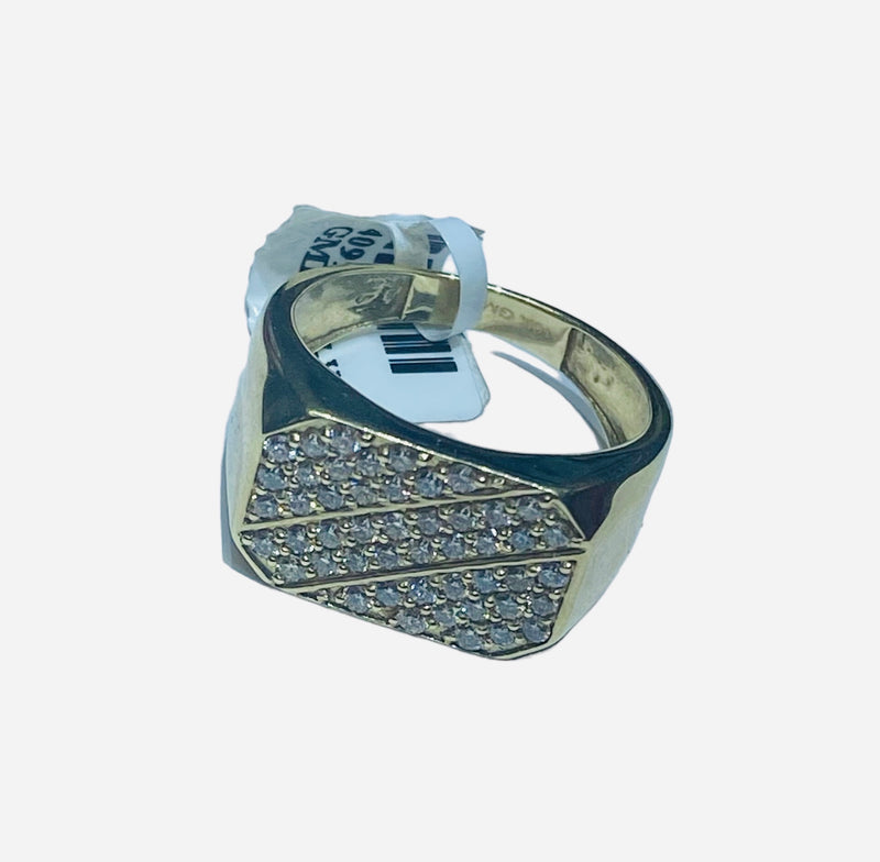 Real 10KT Gold & 1.0CTW Diamond Men Ring