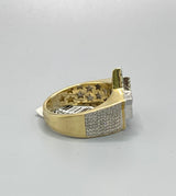 Genuine 10kt Gold Diamond Star Men’s Ring of 0.73 CTW