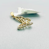 Real 10KT Gold with 0.5 CTW Diamond Butterfly shaped Charm