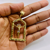 Real 10KT Gold Jesus Frame Charm - 6.9 grams of Gold