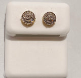 Genuine 10KT Gold 0.13 CTW Diamond Earrings