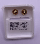 Genuine 10KT Gold 0.26 CTW Diamond Earrings