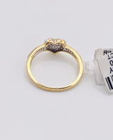 Real 10KT Gold & 0.15CTW Diamond HEART Ladies Ring