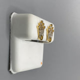 Real 10KT Gold & 0.4CTW Diamond Rolex Earrings